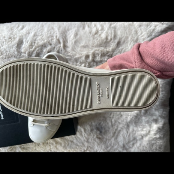 SAINT LAURENT ANDY LOW TOP SNEAKERS IN MOON PLUS. Size 38. - Picture 8 of 12